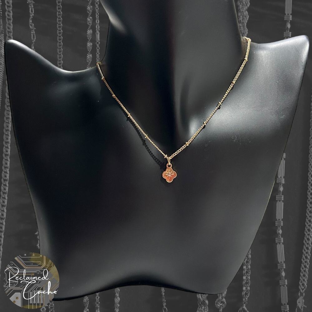 Gold Dainty Necklace with Charm